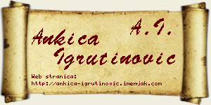 Ankica Igrutinović vizit kartica